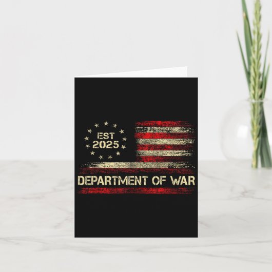 Department Of War Established 2025 Re-established カード (正面)