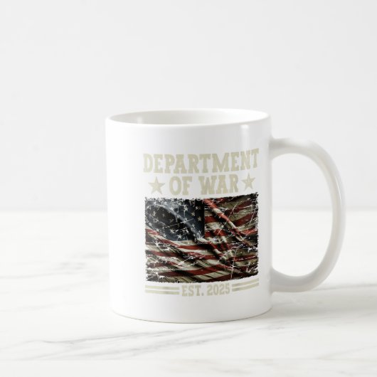 Department Of War Usa Camouflage Flag Department O コーヒーマグカップ (右)