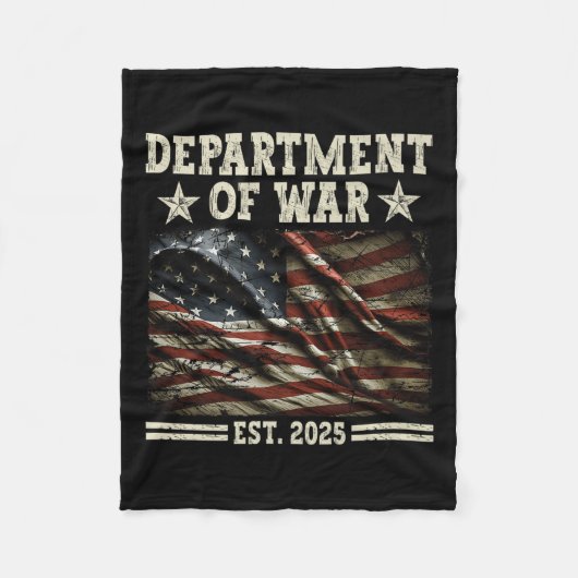 Department Of War Usa Camouflage Flag Department O フリースブランケット (正面)
