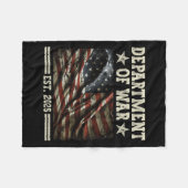 Department Of War Usa Camouflage Flag Department O フリースブランケット (正面(横))