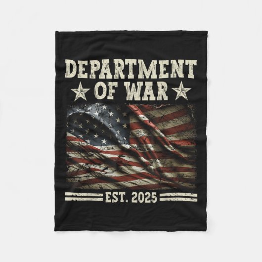 Department Of War Usa Camouflage Flag Department O フリースブランケット (正面)