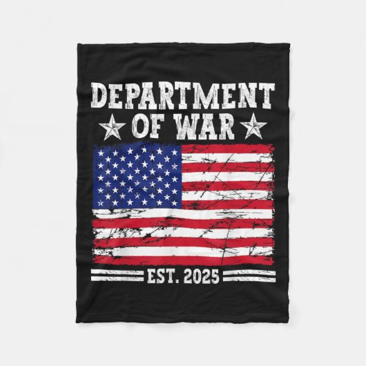 Department Of War Usa Camouflage Flag Department O フリースブランケット (正面)