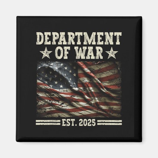 Department Of War Usa Camouflage Flag Department O マグネット (正面)