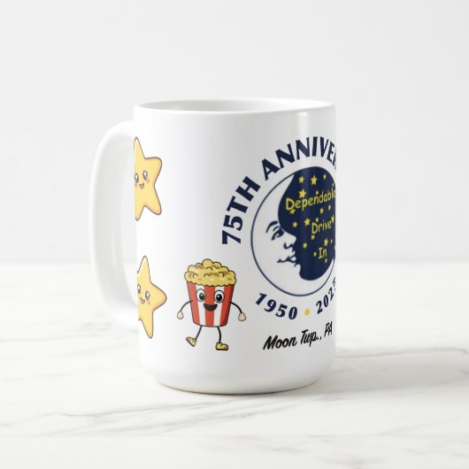Dependable Drive In 75th Anniversary Mug コーヒーマグカップ (正面左)