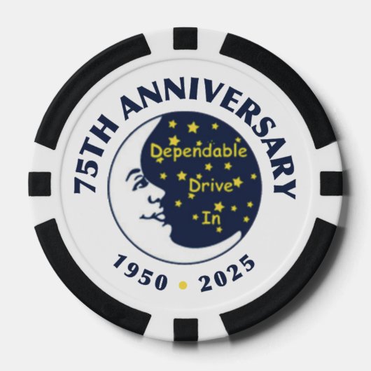 Dependable Drive In 75th Anniversary Poker Chips ポーカーチップ (正面)