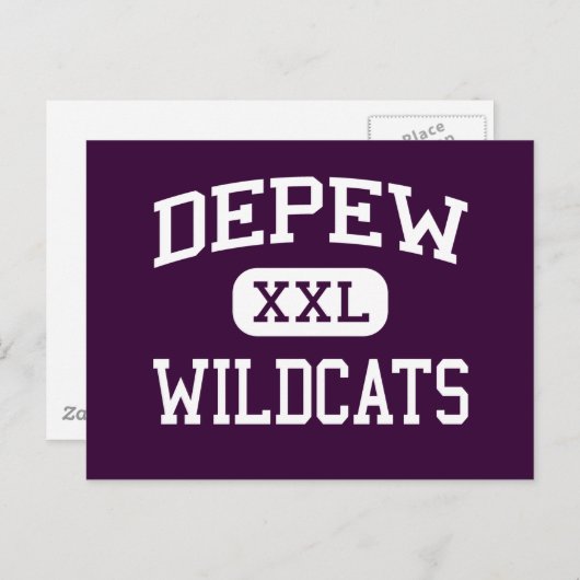 Depew - Wildcats – 高校 – Depew New York ポストカード (正面/裏面)