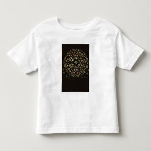 depic場面の西のドアの上のバラ窓、 トドラーTシャツ