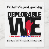 Deplorable Weワインラベル ワインラベル (シングルラベル)