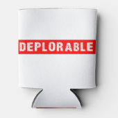 DEPLORABLE WHITE on Red 缶クーラー (正面)