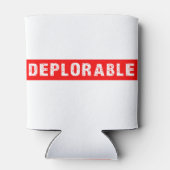 DEPLORABLE WHITE on Red 缶クーラー (裏面)