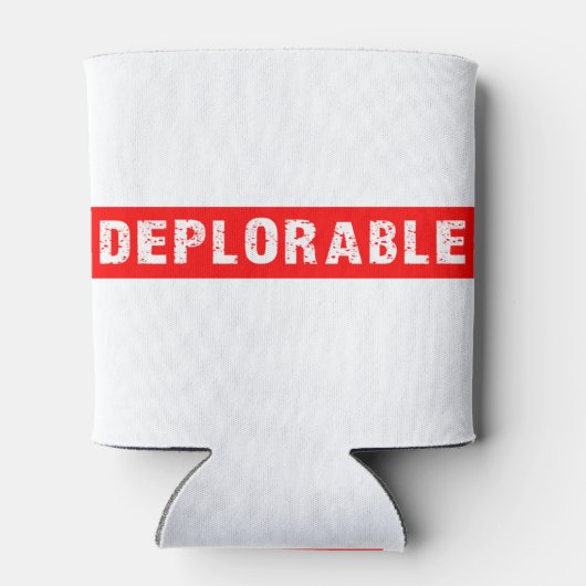 DEPLORABLE WHITE on Red 缶クーラー (裏面)