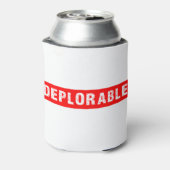 DEPLORABLE WHITE on Red 缶クーラー (缶裏面)