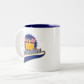 Deplorablesのチームロゴ ツートーンマグカップ (正面左)