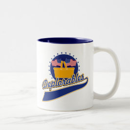 Deplorablesのチームロゴ ツートーンマグカップ
