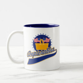 Deplorablesのチームロゴ ツートーンマグカップ