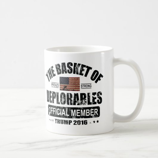 Deplorablesの公式のメンバーのバスケット コーヒーマグカップ (右)