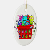 Deplorablesの切札の愛らしいDeplorablesのバスケット セラミックオーナメント (右)