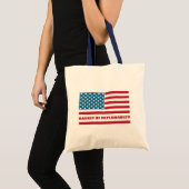 Deplorablesの米国旗のバスケットはラインを薄くします トートバッグ (正面(商品))