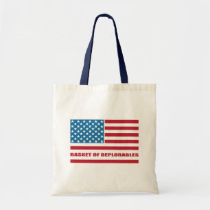 Deplorablesの米国旗のバスケットはラインを薄くします トートバッグ