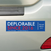 DeplorableSince2016 バンパーステッカー (車上)