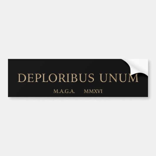 deploribus (deplorables)のunum バンパーステッカー (正面)