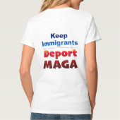 Deport MAGA レディースVネックTシャツ Tシャツ (裏面)