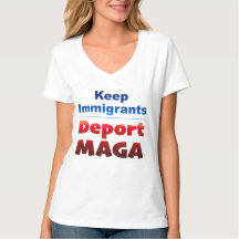 Deport MAGA レディースVネックTシャツ