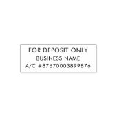 Deposit Only Business Name Bank Account Cashier セルフインキングスタンプ (デザイン)