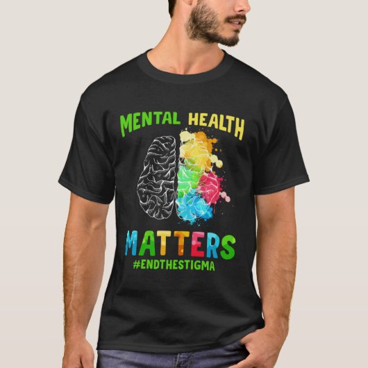 Depression Mental Health Awareness End The Stigma  Tシャツ (正面)