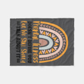 Depression Mental Illness Mental Health Awareness  フリースブランケット (正面(横))