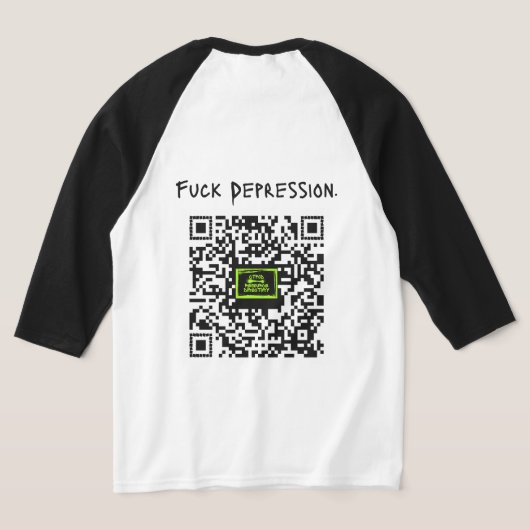 Depression this is what it looks like F Depression Tシャツ (レイダウン裏面)