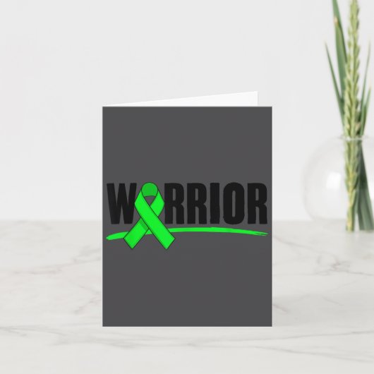 Depression Warrior Ribbon Mental Health Awareness  カード (正面)