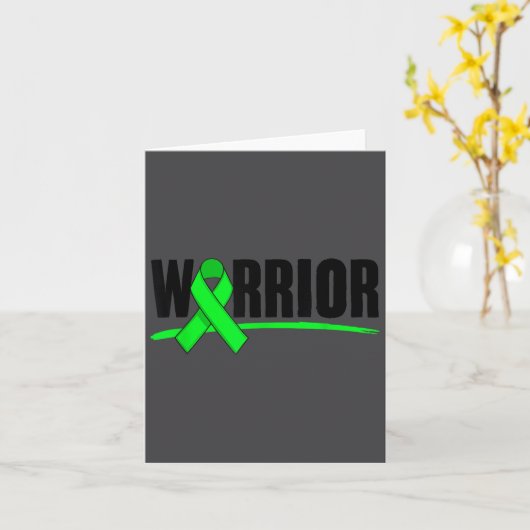 Depression Warrior Ribbon Mental Health Awareness カード (黄色い花)