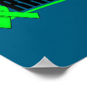 Depression Warrior Ribbon Mental Health Awareness  ポスター (角)