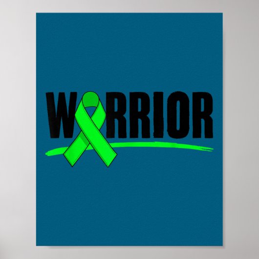 Depression Warrior Ribbon Mental Health Awareness  ポスター (正面)