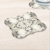 Deprise著国のヴィンテージのシャンペンのフランスのなモザイク ペーパーコースター (アングル)