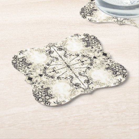 Deprise著国のヴィンテージのシャンペンのフランスのなモザイク ペーパーコースター (アングル)