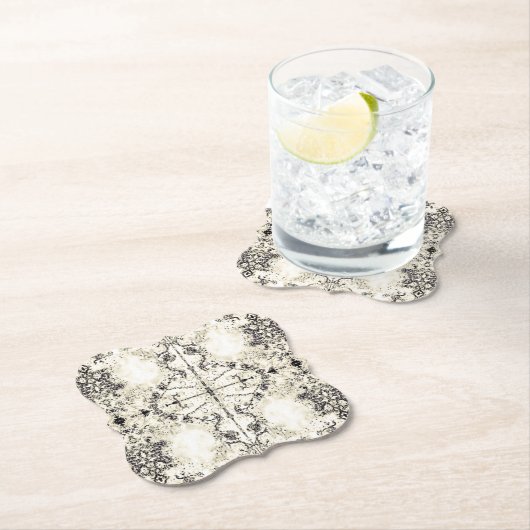 Deprise著国のヴィンテージのシャンペンのフランスのなモザイク ペーパーコースター (インサイチュ)