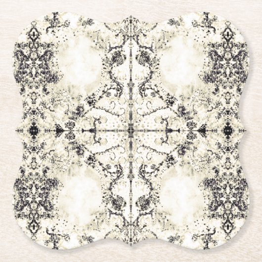 Deprise著国のヴィンテージのシャンペンのフランスのなモザイク ペーパーコースター (正面)