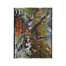 Deprise著激しい戦士2のヨガのフリースブランケット