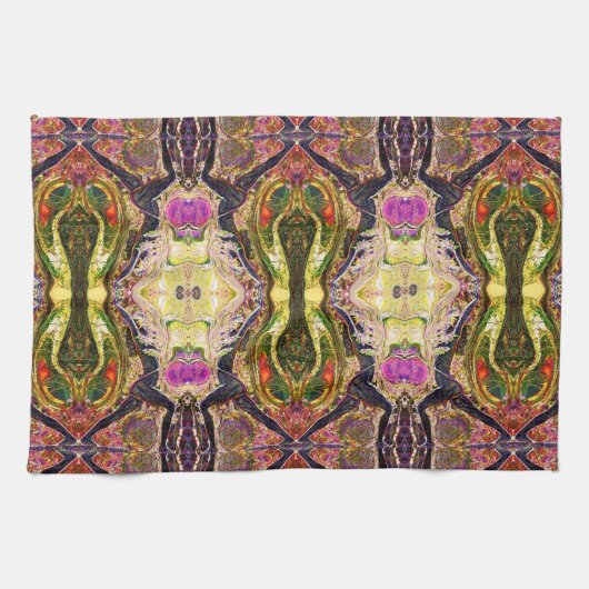 Deprise著8人のヨガの戦士の台所タオル キッチンタオル (横)