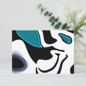 Depth Charge:抽象芸術ブラック、ホワイト、ブルー カード (スタンド正面)