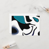 Depth Charge:抽象芸術ブラック、ホワイト、ブルー カード (正面/裏面インサイチュ)