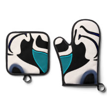 Depth Charge:抽象芸術ブラック、ホワイト、ブルー