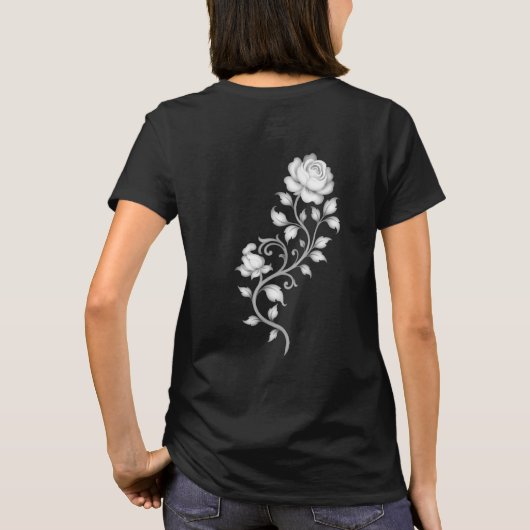 Depthmap rose design on T-Shirt back Tシャツ (裏面)