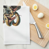 Der Adler und Schlangen Gott der Finsternis Dämon キッチンタオル (四つ折り)