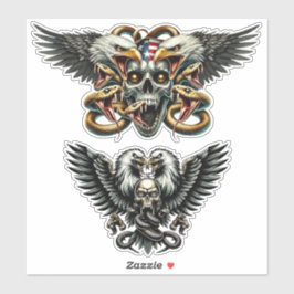 Der Adler und Schlangen Gott der Finsternis  Dämon シール