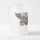 Der Adler und Schlangen Gott der Finsternis  Dämon フロストグラスビールジョッキ (正面左)