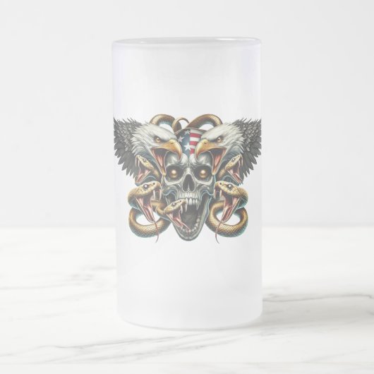 Der Adler und Schlangen Gott der Finsternis  Dämon フロストグラスビールジョッキ (中央)