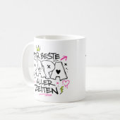 der beste papa aller zeiten graffiti 9 コーヒーマグカップ (正面左)
